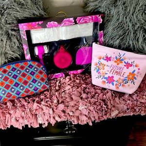 Clutch bags, facial supplies flat iron, Waver iron